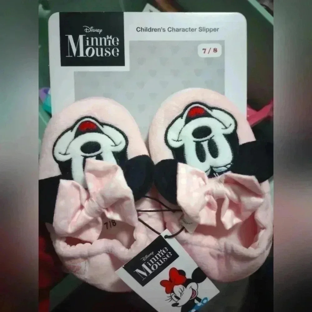 Minnie Mouse clubhouse Disney slippers kids baby shoes house decor pink girls
